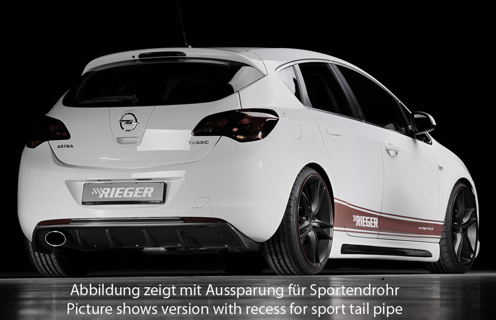 Rieger 00099848 Opel Astra J Rear Diffuser for Original Tailpipe Left - Carbon-Look