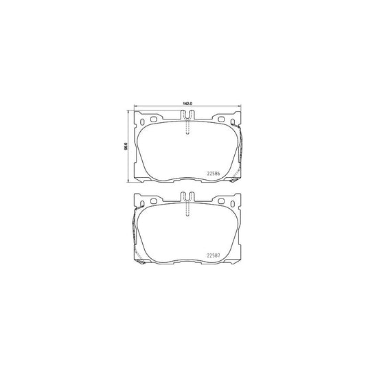 Hella 8DB 355 031 701 Brake Pad Set Prepared For Wear Indicator