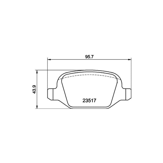 Hella 8DB 355 009 361 Brake Pad Set Not Prepared For Wear Indicator With Accessories
