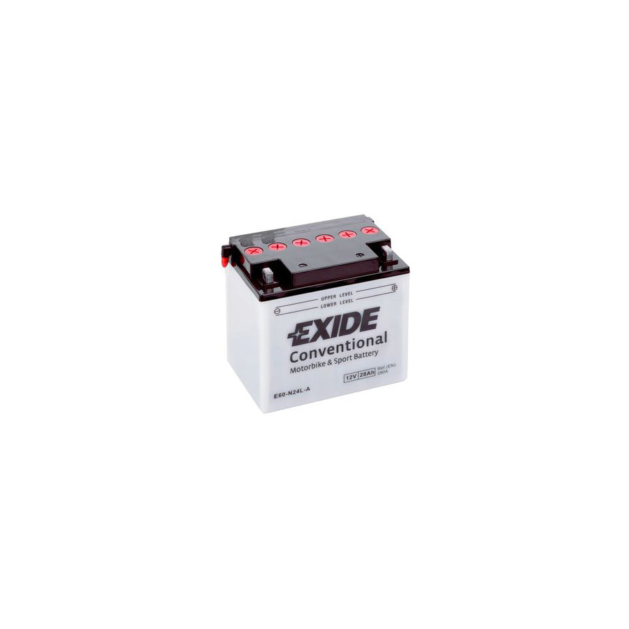 Exide E60-N24L-A 12V Conventional Motorcycle Battery | Duco Car Parts UK Car Parts