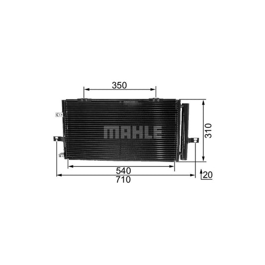 MAHLE ORIGINAL AC 230 000S Air conditioning condenser with dryer