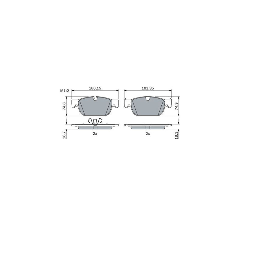 Bosch 0986424844 Brake Pad Set BP2467