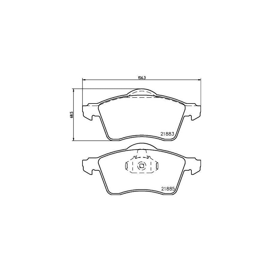 Hella 8DB 355 008 011 Brake Pad Set Not Prepared For Wear Indicator