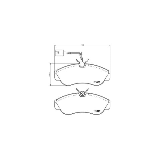 Hella 8DB 355 018 791 Brake Pad Set With Integrated Wear Warning Contact With Brake Caliper Screws