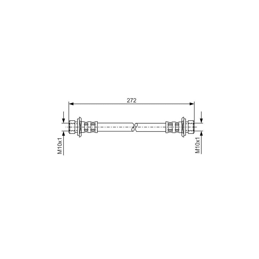 BOSCH 1 987 481 307 Brake Hose for TOYOTA Previa Estima I XR10 XR20 250Mm M10X1