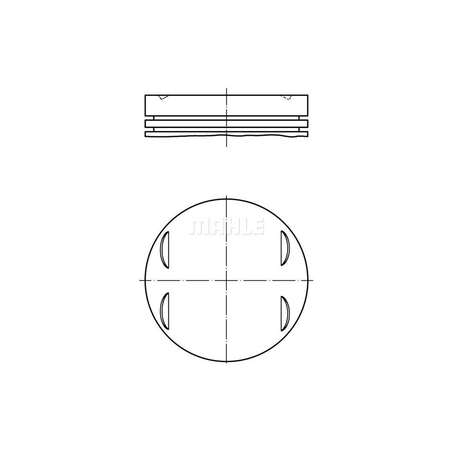 MAHLE ORIGINAL 083 20 00 Piston 84,0 mm, without cooling duct