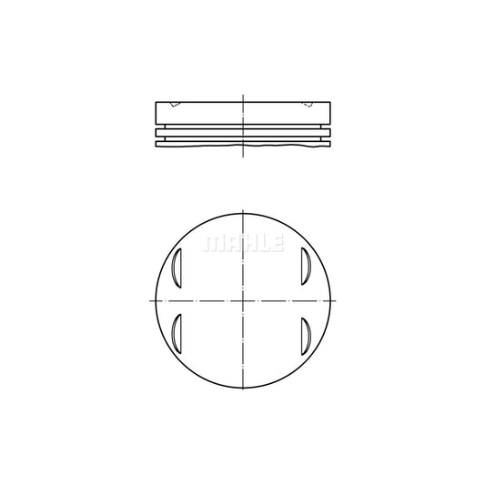 MAHLE ORIGINAL 083 20 00 Piston 84,0 mm, without cooling duct
