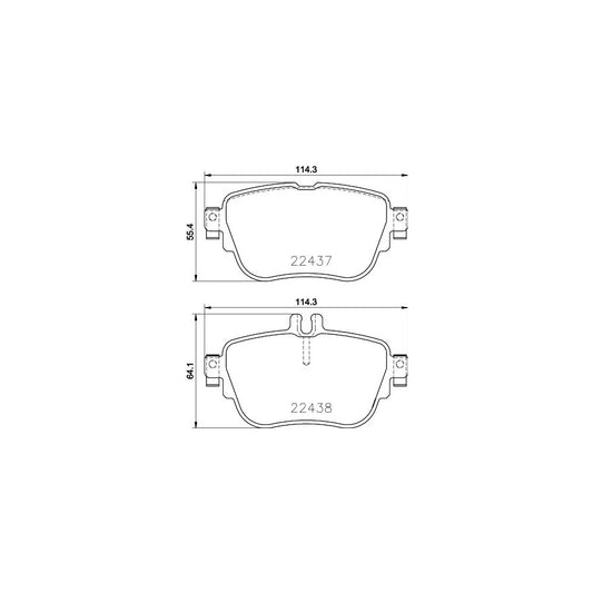 Hella 8DB 355 025 781 Brake Pad Set Prepared For Wear Indicator With Accessories