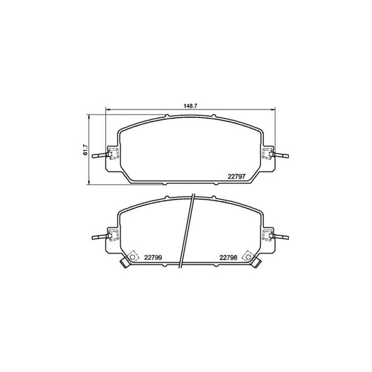 Brembo P 28 098 Brake Pad Set For Honda Cr V V Rw Rt With Acoustic Wear Warning With Anti Squeak Plate