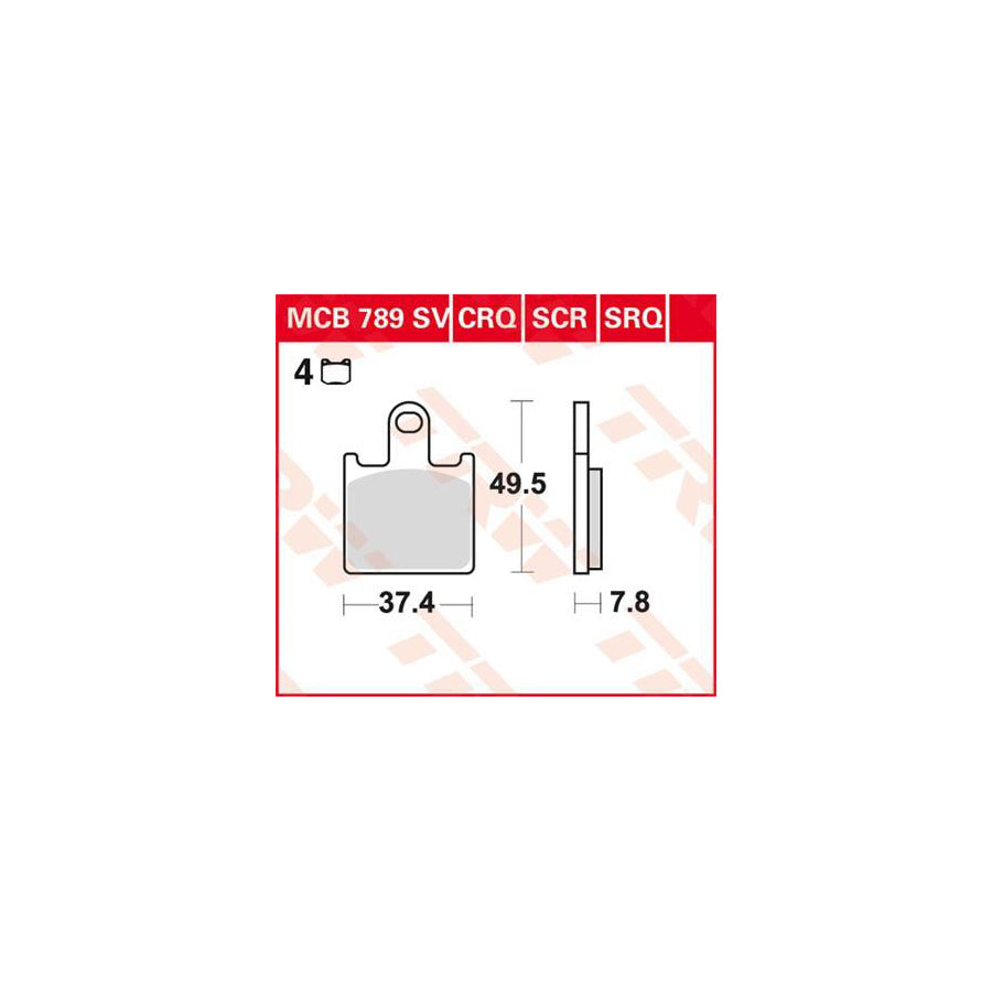 TRW Hyper Carbon Racing Mcb789Crq Brake Pad Set