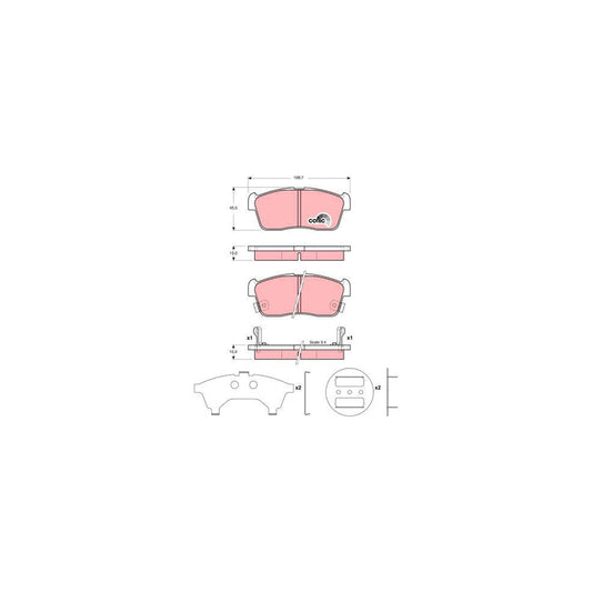 TRW Cotec Gdb3236 Brake Pad Set With Acoustic Wear Warning