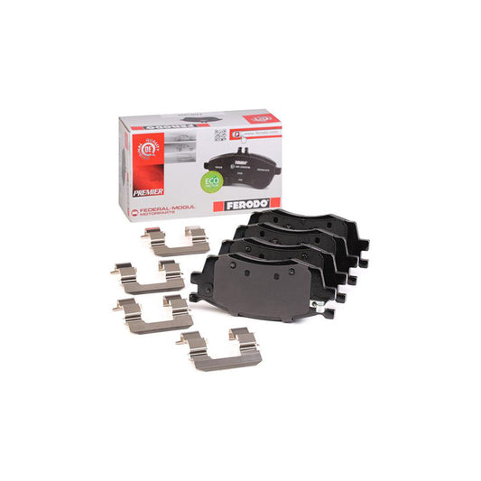 Ferodo Premier Eco Friction Fdb1955 Brake Pad Set With Acoustic Wear Warning With Piston Clip Without Accessories