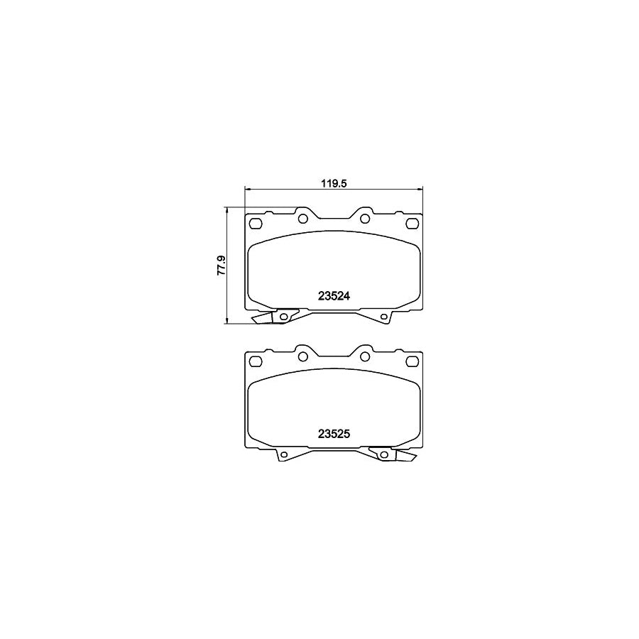 Hella 8DB 355 009 371 Brake Pad Set With Acoustic Wear Warning