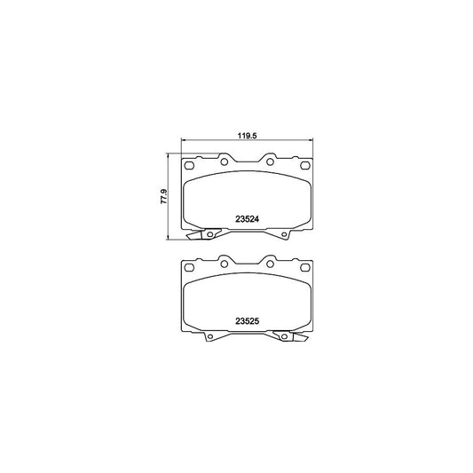 Hella 8DB 355 009 371 Brake Pad Set With Acoustic Wear Warning