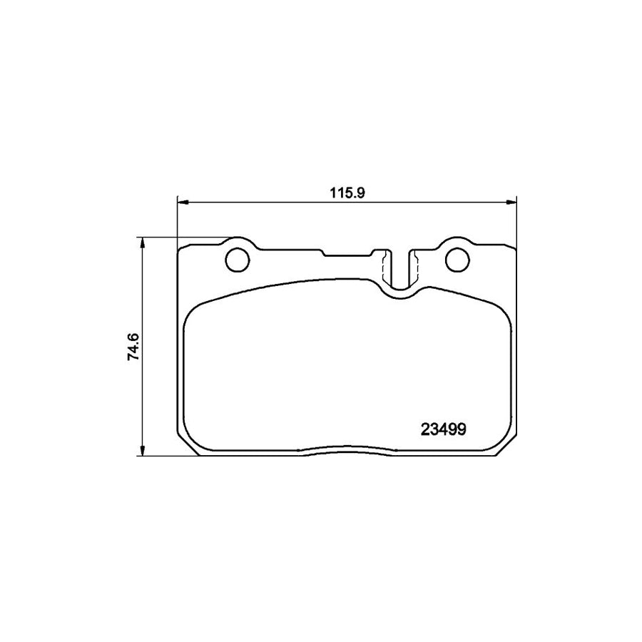 Hella 8DB 355 013 231 Brake Pad Set Prepared For Wear Indicator