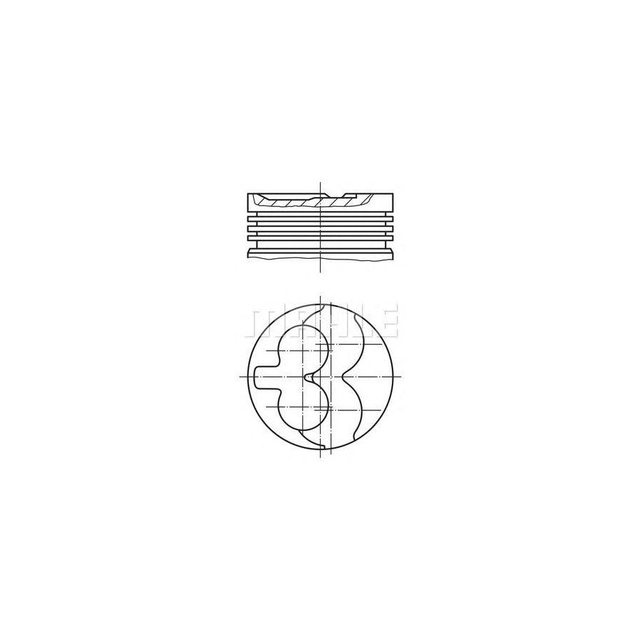 MAHLE ORIGINAL 629 08 00 Piston 86 mm, with piston rings