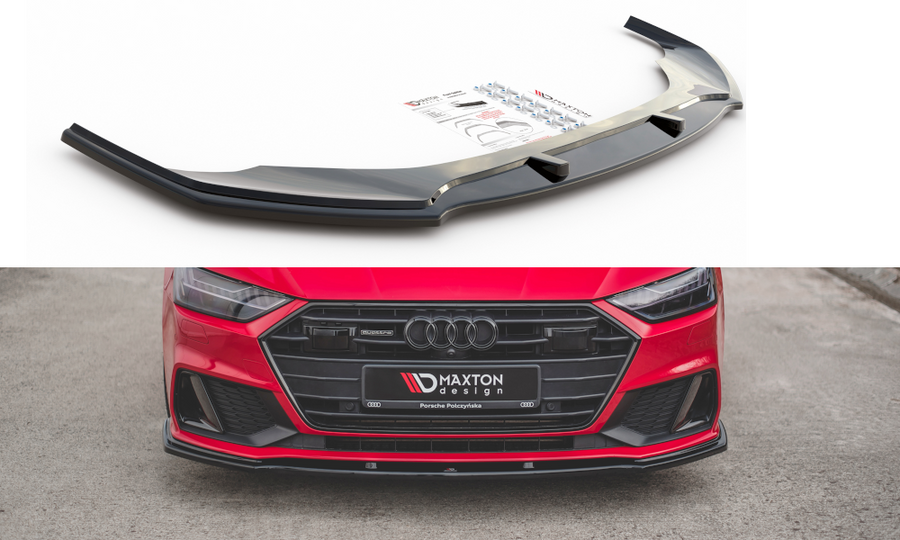 Maxton Design AU-A7-C8-SLINE-FD2T Front Splitter V.2 Audi A7 S-Line C8 / S7 C8 | Duco Car Parts UK Car Parts