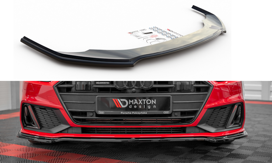 Maxton Design AU-A7-C8-SLINE-FD1T Front Splitter V.1 Audi A7 S-Line C8 / S7 C8 | Duco Car Parts UK Car Parts