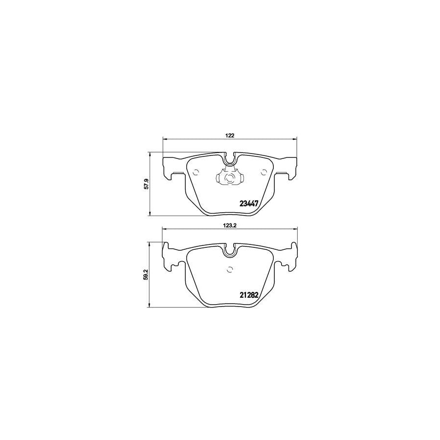 Brembo P 06 029 Brake Pad Set For Bmw 7 E65 E66 E67 Prepared For Wear Indicator With Piston Clip