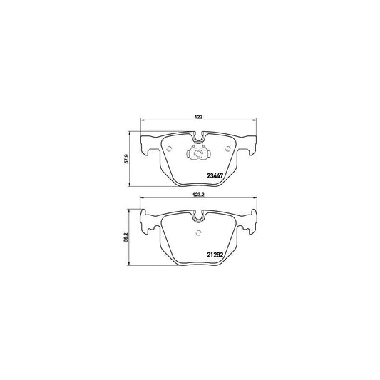 Brembo P 06 029 Brake Pad Set For Bmw 7 E65 E66 E67 Prepared For Wear Indicator With Piston Clip