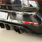 Rieger 00088160 VW Mk7 Golf GTI Rear Diffuser for Original Tailpipe Left & RIght - Glossy Black