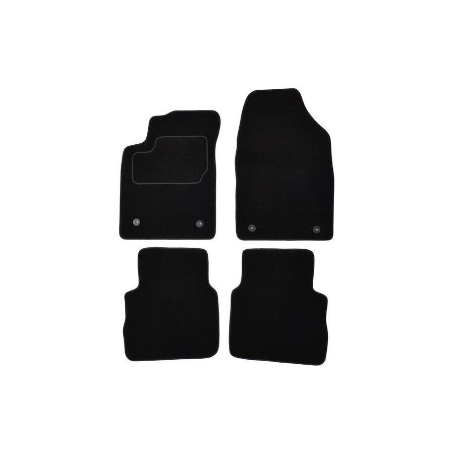 CUSTOPOL Tailored OPL235C Floor mat set for OPEL Signum CC (Z03) Textile, Front and Rear, Quantity: 4, Black