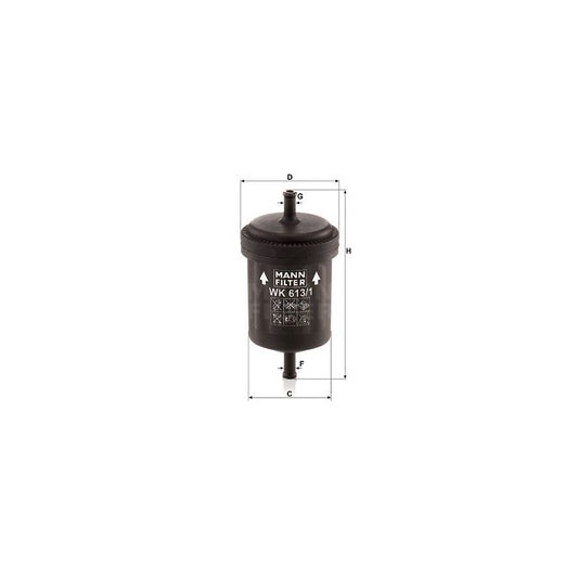 MANN-FILTER WK 613/1 Fuel filter In-Line Filter