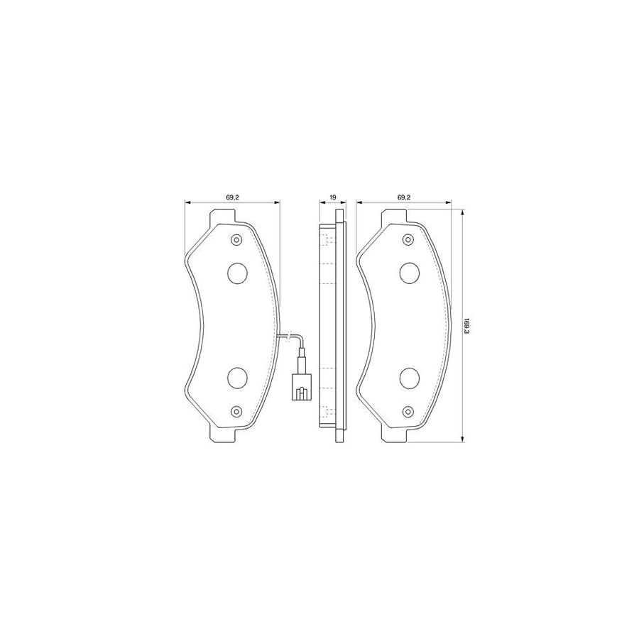 BOSCH 1 987 476 938 Brake Hose 430Mm