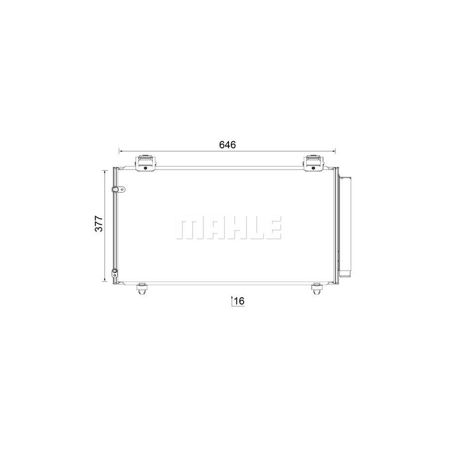 MAHLE ORIGINAL AC 797 000S Air conditioning condenser for TOYOTA COROLLA with dryer