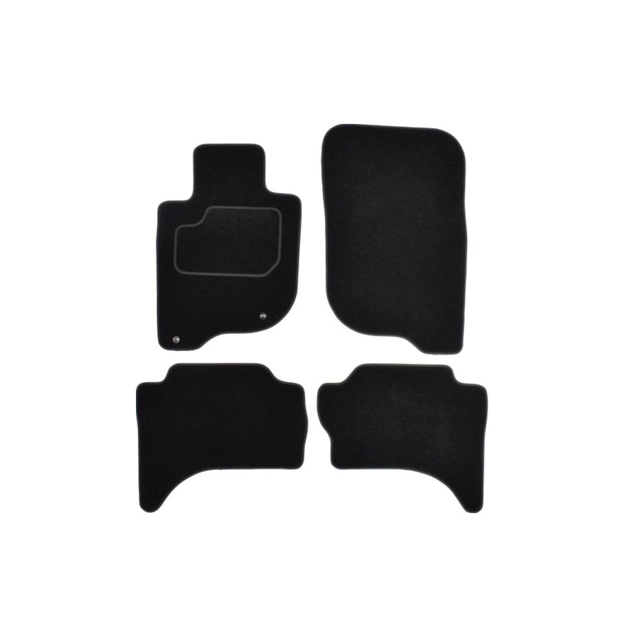 MAMMOOTH A041 MIT102 PRM 01 Floor mat set for MITSUBISHI L200 / Triton V Pickup (KJ, KK, KL) Textile, Front and Rear, Quantity: 4, Black