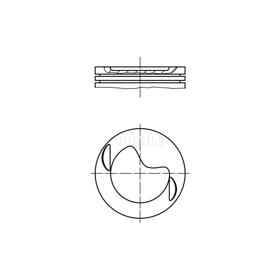 MAHLE ORIGINAL 002 19 02 Piston 89,5 mm, without cooling duct