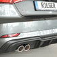Rieger 00056820 Audi 8V A3 Rear Diffuser for Twin Tailpipe Left -  Matte Black