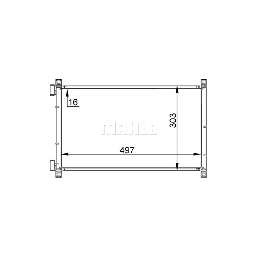 MAHLE ORIGINAL AC 205 000S Air conditioning condenser for BMW 5 Series without dryer