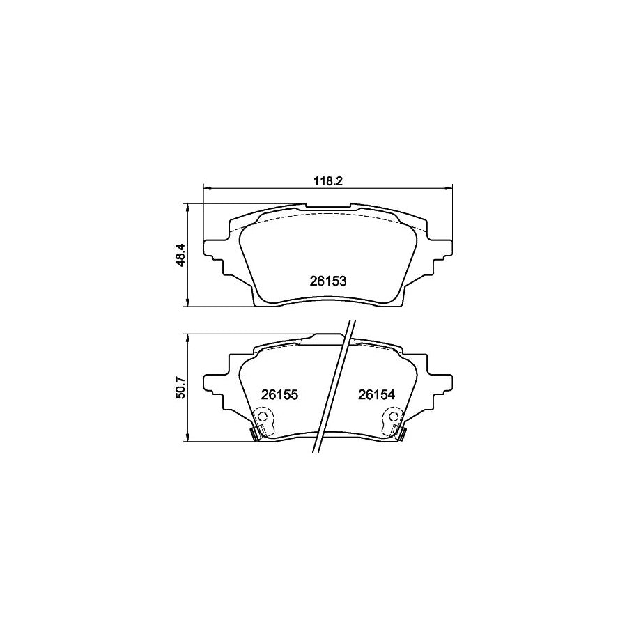 Hella 8DB 355 040 221 Brake Pad Set Incl Wear Warning Contact With Accessories