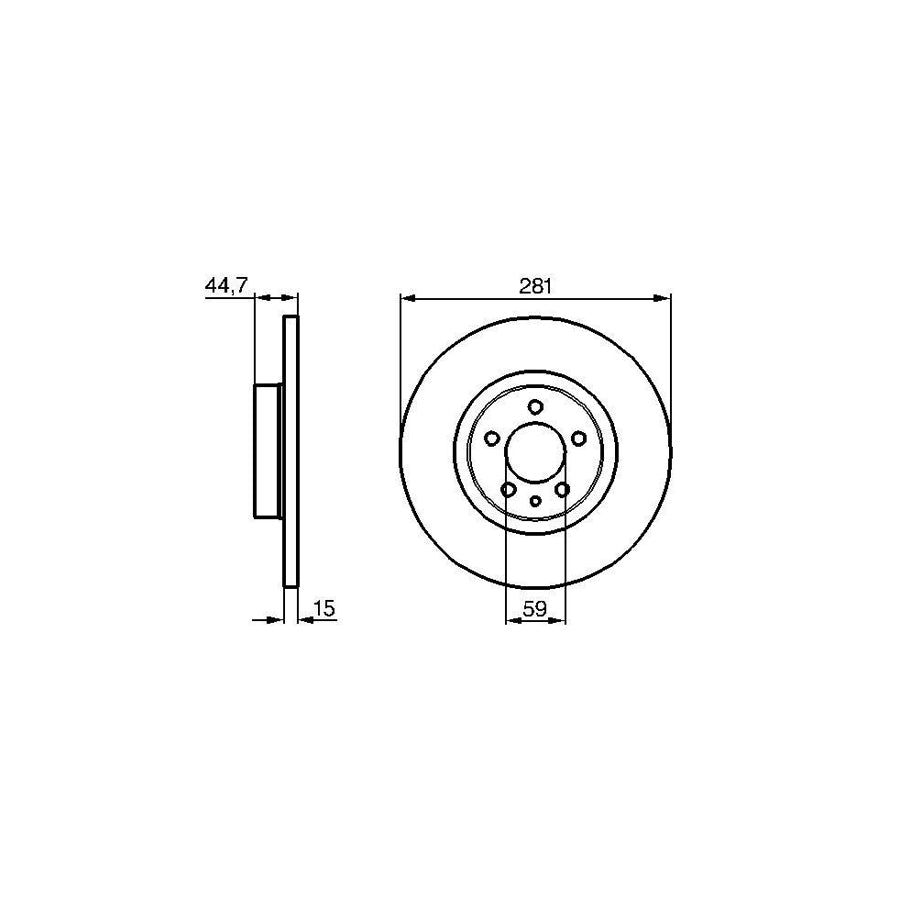 BOSCH 0 986 478 668 Brake Disc for ALFA ROMEO 156 Solid Oiled with bolts screws