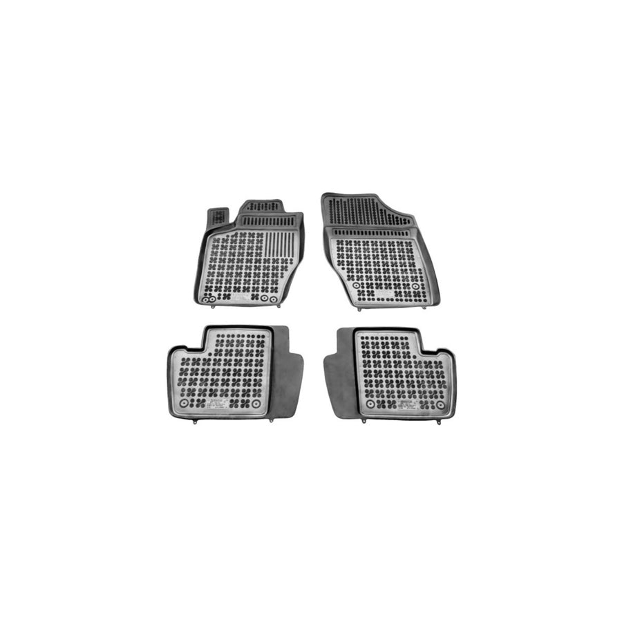 REZAW PLAST Tailored 201218 Floor mat set Elastomer, Front and Rear, Quantity: 4, Black