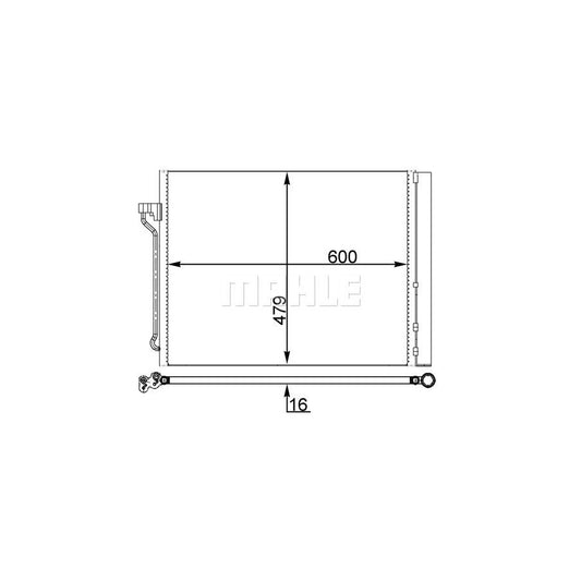 MAHLE ORIGINAL AC 463 000S Air conditioning condenser with dryer