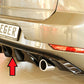 Rieger 00088160 VW Mk7 Golf GTI Rear Diffuser for Original Tailpipe Left & RIght - Glossy Black