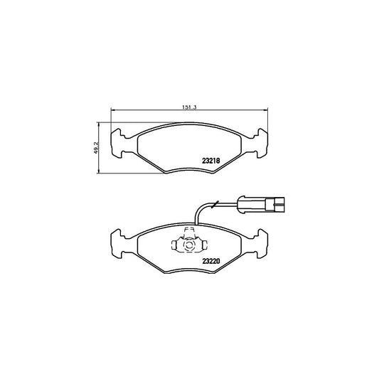 Hella 8DB 355 008-391 Brake Pad Set With Integrated Wear Warning Contact