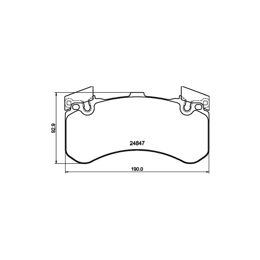 Hella 8DB 355 015 991 Brake Pad Set Not Prepared For Wear Indicator With Counterweights