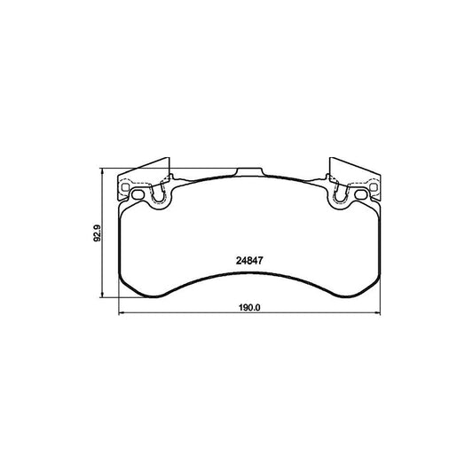 Hella 8DB 355 015 991 Brake Pad Set Not Prepared For Wear Indicator With Counterweights