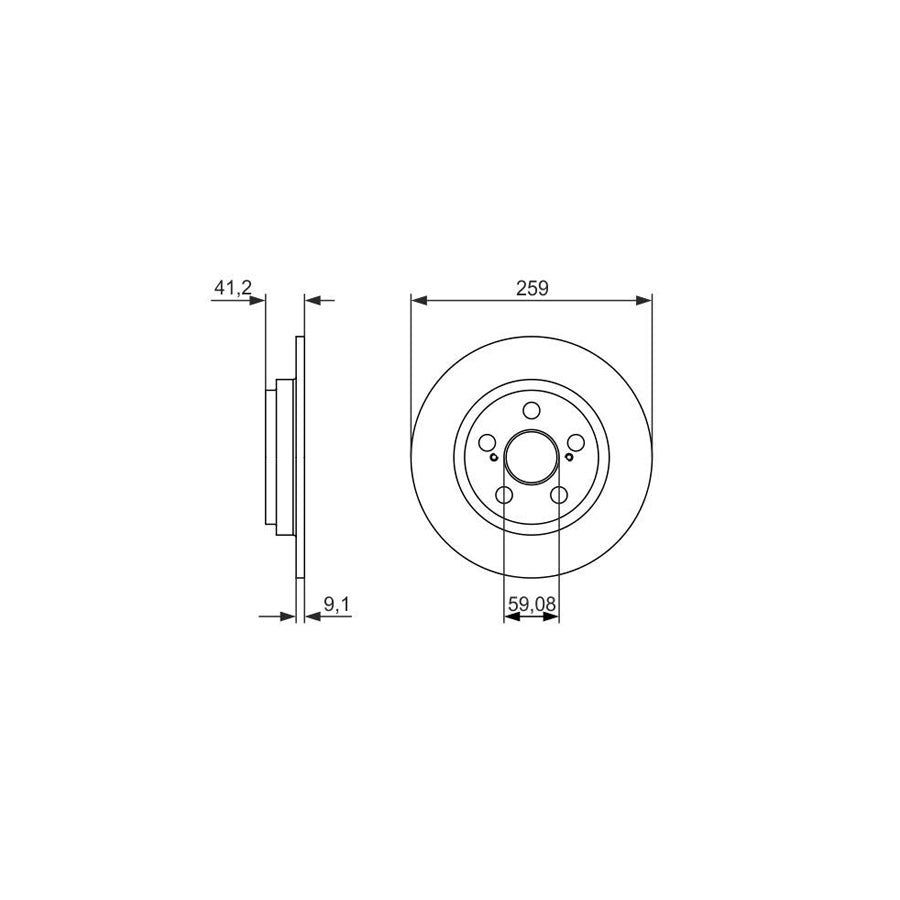 BOSCH 0 986 479 766 Brake Disc for TOYOTA Urban Cruiser XP110 Solid Oiled High carbon