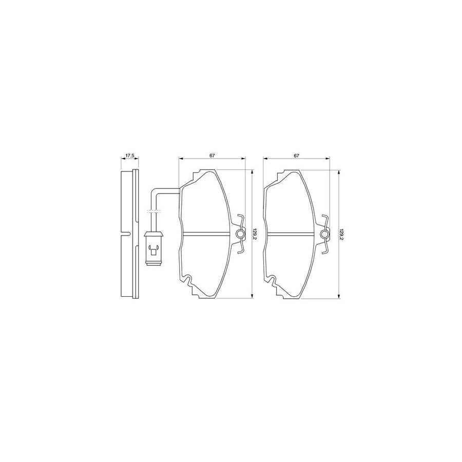 Bosch 0986424182 Brake Pad Set For Honda Legend I Saloon Hs Ka BP081