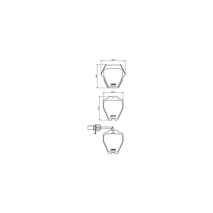 Hella 8DB 355 009 031 Brake Pad Set With Integrated Wear Warning Contact