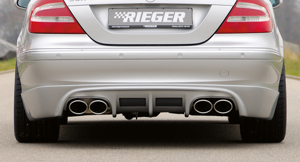 Rieger 00071019 Mercedes-Benz W209 CLK Rear Diffuser for Twin Tailpipe Left & Right