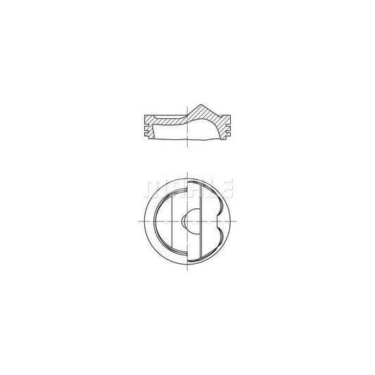MAHLE ORIGINAL 028 PI 00125 000 Piston 84,51 mm, with piston ring carrier, without cooling duct