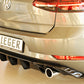 Rieger 00088160 VW Mk7 Golf GTI Rear Diffuser for Original Tailpipe Left & RIght - Glossy Black
