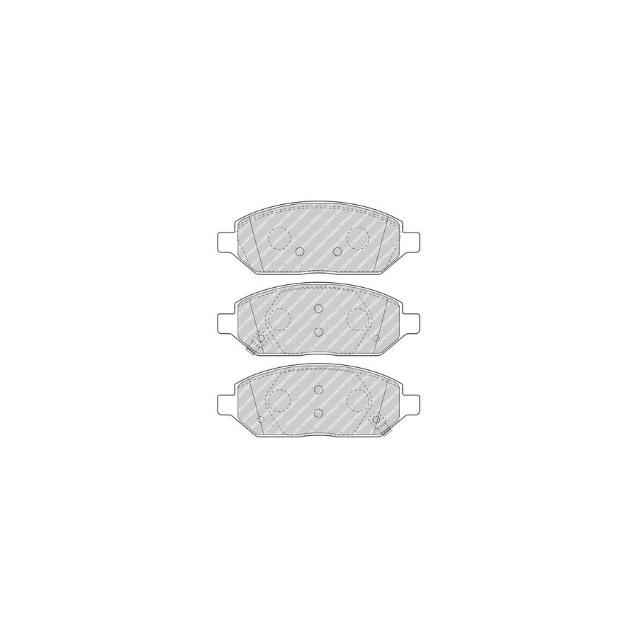Ferodo Fdb5019 Brake Pad Set With Acoustic Wear Warning With Accessories