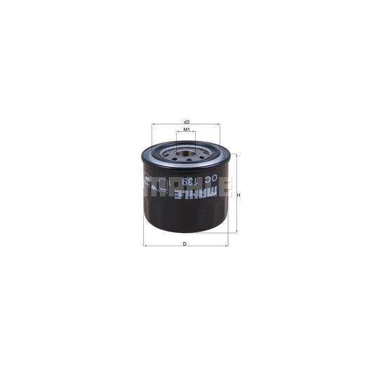 MAHLE ORIGINAL OC 139 Oil Filter for NISSAN Micra I Hatchback (K10) Spin-on Filter, with one anti-return valve