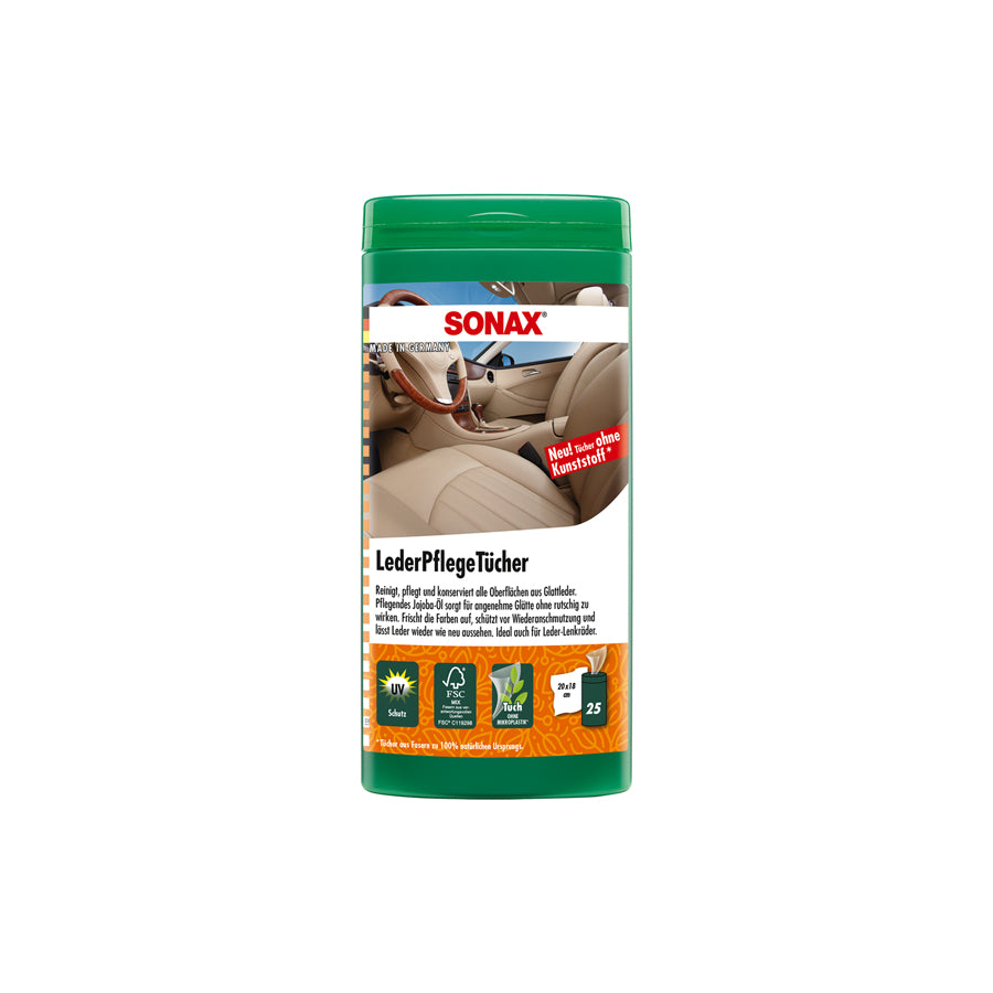 Sonax Leather Care Wipes (Box) 25pcs. | ML Performance Car Care